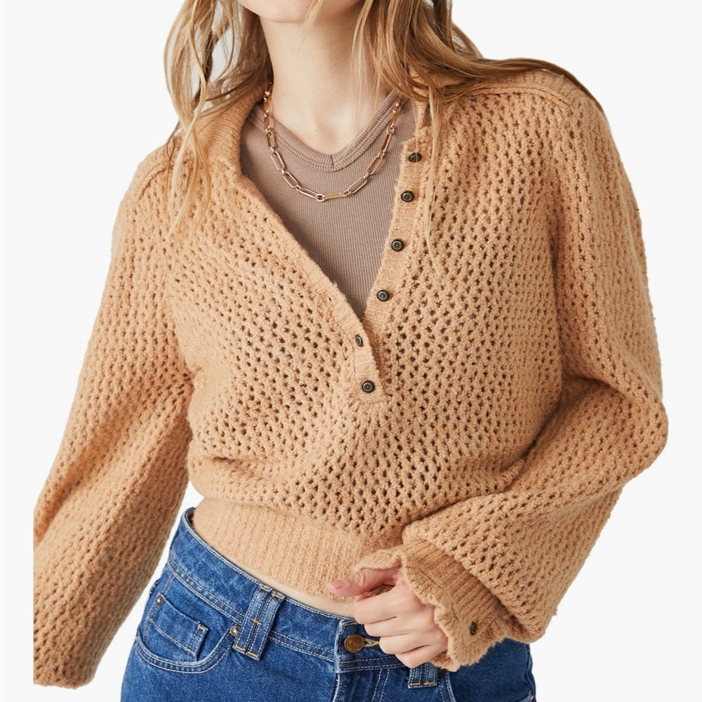 Free People Snowdrift Pullover Boucle Sweater